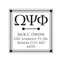 Noteworthy Collections - Custom College Greek Fraternity Stampers (Omega Psi Phi 02) (TNG-OPP02)