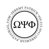 Noteworthy Collections - Custom College Greek Fraternity Stampers (Omega Psi Phi 03) (TNG-OPP03)
