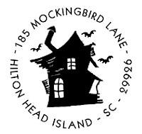 PSA Essentials - Custom Address Stamper (Haunted House)
