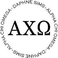 PSA Essentials - Logo Self-Inking Sorority Stamper (Alpha Chi Omega)