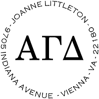 PSA Essentials - Logo Self-Inking Sorority Stamper (Alpha Gamma Delta)