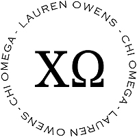 PSA Essentials - Logo Self-Inking Sorority Stamper (Chi Omega )