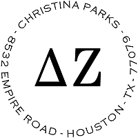 PSA Essentials - Logo Self-Inking Sorority Stamper (Delta Zeta)