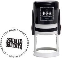South Dakota Custom State Address Stamper by PSA Essentials