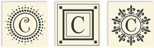 Three Designing Women - Changeables Monogram Sets (Letter C)
