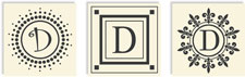 Three Designing Women - Changeables Monogram Sets (Letter D)