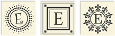 Three Designing Women - Changeables Monogram Sets (Letter E)