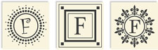 Three Designing Women - Changeables Monogram Sets (Letter F)