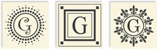 Three Designing Women - Changeables Monogram Sets (Letter G)