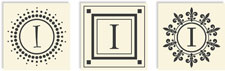 Three Designing Women - Changeables Monogram Sets (Letter I)