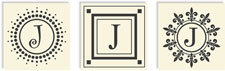 Three Designing Women - Changeables Monogram Sets (Letter J)