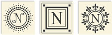 Three Designing Women - Changeables Monogram Sets (Letter N)