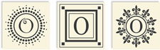 Three Designing Women - Changeables Monogram Sets (Letter O)