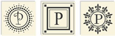 Three Designing Women - Changeables Monogram Sets (Letter P)