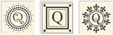 Three Designing Women - Changeables Monogram Sets (Letter Q)