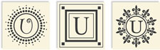 Three Designing Women - Changeables Monogram Sets (Letter U)