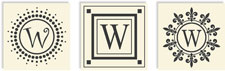 Three Designing Women - Changeables Monogram Sets (Letter W)