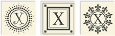 Three Designing Women - Changeables Monogram Sets (Letter X)