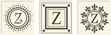 Three Designing Women - Changeables Monogram Sets (Letter Z)