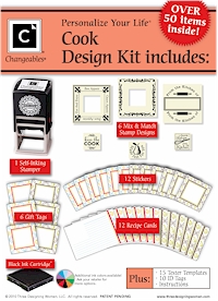 Three Designing Women Self-Inking Stamper Changeables Gift Sets and Design Packs - Cook (CHBXSETCook)