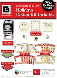 Three Designing Women Self-Inking Stamper Changeables Gift Sets and Design Packs - Holidays (CHBXSETHolidays)