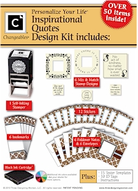 Three Designing Women Self-Inking Stamper Changeables Gift Sets and Design Packs - Quotes (CHBXSETQuotes)