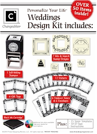 Three Designing Women Self-Inking Stamper Changeables Gift Sets and Design Packs - Wedding (CHBXSETWedding)