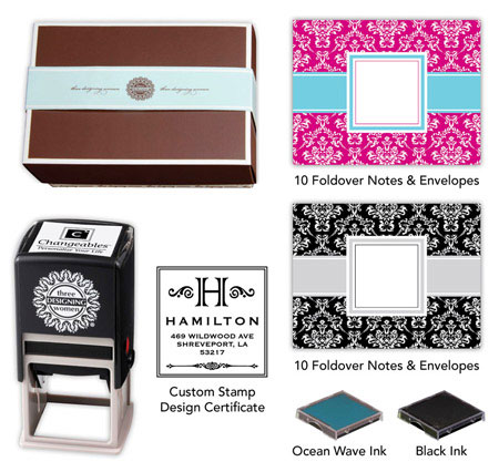 Three Designing Women - Custom Stamper Desk Set Gift Certificate (Toile)