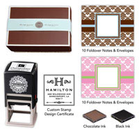 Three Designing Women - Custom Stamper Desk Set Gift Certificate (Damask)