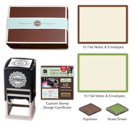 Three Designing Women - Custom Stamper Desk Set Gift Certificate (Ecru Espresso)