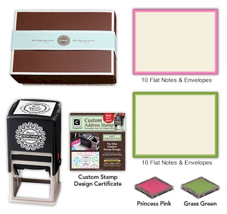 Three Designing Women - Custom Stamper Desk Set Gift Certificate (Ecru Pink)