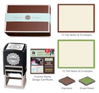 Three Designing Women - Custom Stamper Desk Set Gift Certificate (Ecru Espresso)