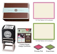 Three Designing Women - Custom Stamper Desk Set Gift Certificate (Ecru Pink)