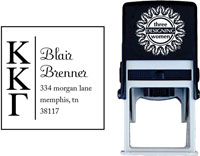 Three Designing Women - Custom Self-Inking Stamp #CS-8005 (Kappa Kappa Gamma Sorority)
