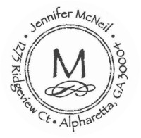 Three Designing Women - Custom Stamper #CS-3202 (One Initial)
