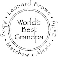Three Designing Women - Custom Stamper #CS-3202 (World's Best Grandpa)