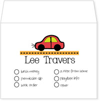 I'm Inkpressed School Envelopes - Car on Track (Holiday Papers #SE-1204)