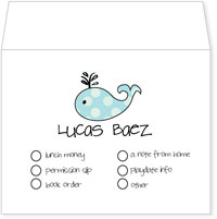I'm Inkpressed School Envelopes - Blue Whale (Holiday Papers #SE-1216)