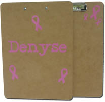 Personalized Clipboard (Pink Ribbon)
