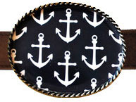 Boatman Geller - Belt Buckles (Anchor White with Navy) (BG0002)