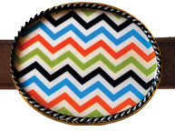Boatman Geller - Belt Buckles (Chevron Blue, Orange & Lime) (BG0005)
