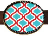 Boatman Geller - Belt Buckles (Kate Red & Teal) (BG0010)