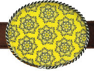 Lotus Repeat Lemon Belt Buckles by EA Designs (EA-lotusrepeat-lemon)