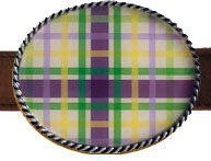 Plaid Iris Belt Buckles by EA Designs (EA-plaid-iris)