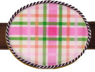 Plaid Lilly Belt Buckles by EA Designs (EA-plaid-lilly)