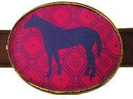 Cameroon Red Belt Buckles by Julie Browning Bova (cameroon-red)