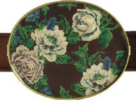 English Rose Brown Belt Buckles by Julie Browning Bova (englishrose-brown)