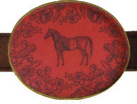 Heirloom Red Belt Buckles by Julie Browning Bova (heirloom-red)