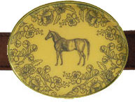 Heirloom Yellow Belt Buckles by Julie Browning Bova (heirloom-yellow)