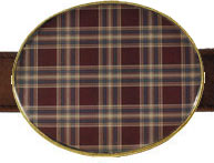Plaid Blue Belt Buckles by Julie Browning Bova (plaid-blue)